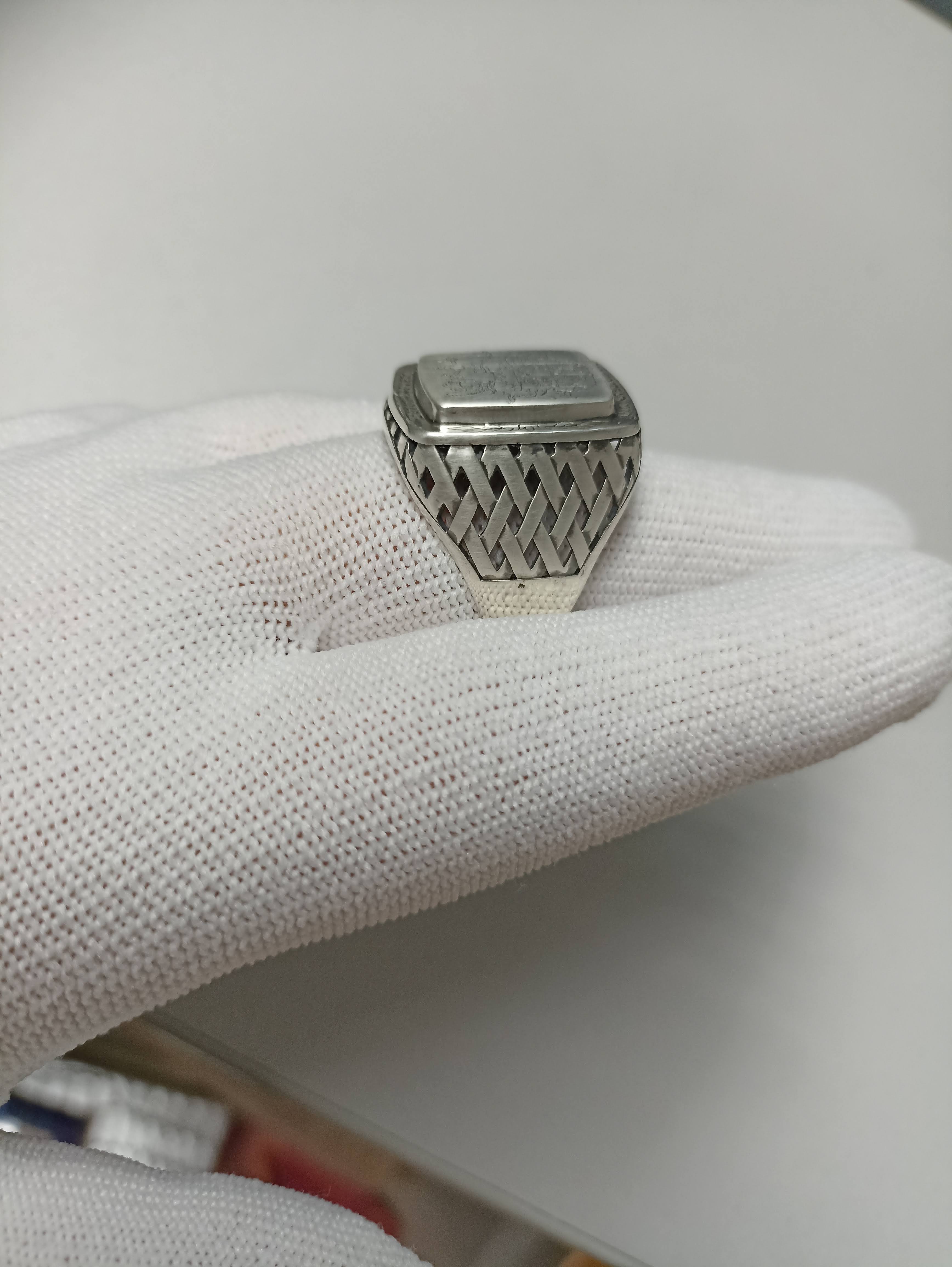 Печатка мужская серебро и гравировка с фамильным гербом 2