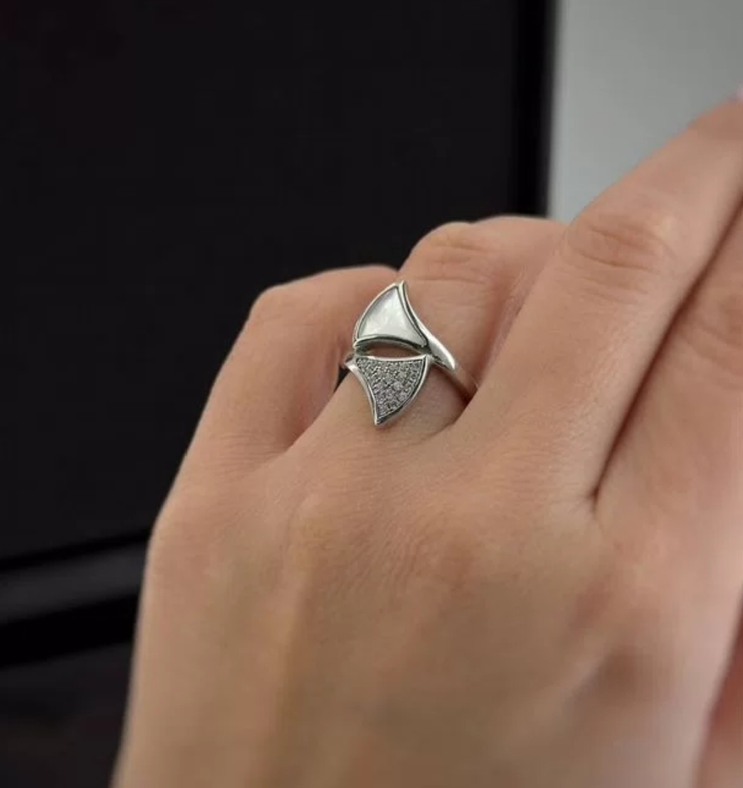 Кольцо BVLGARI на заказ белое золото