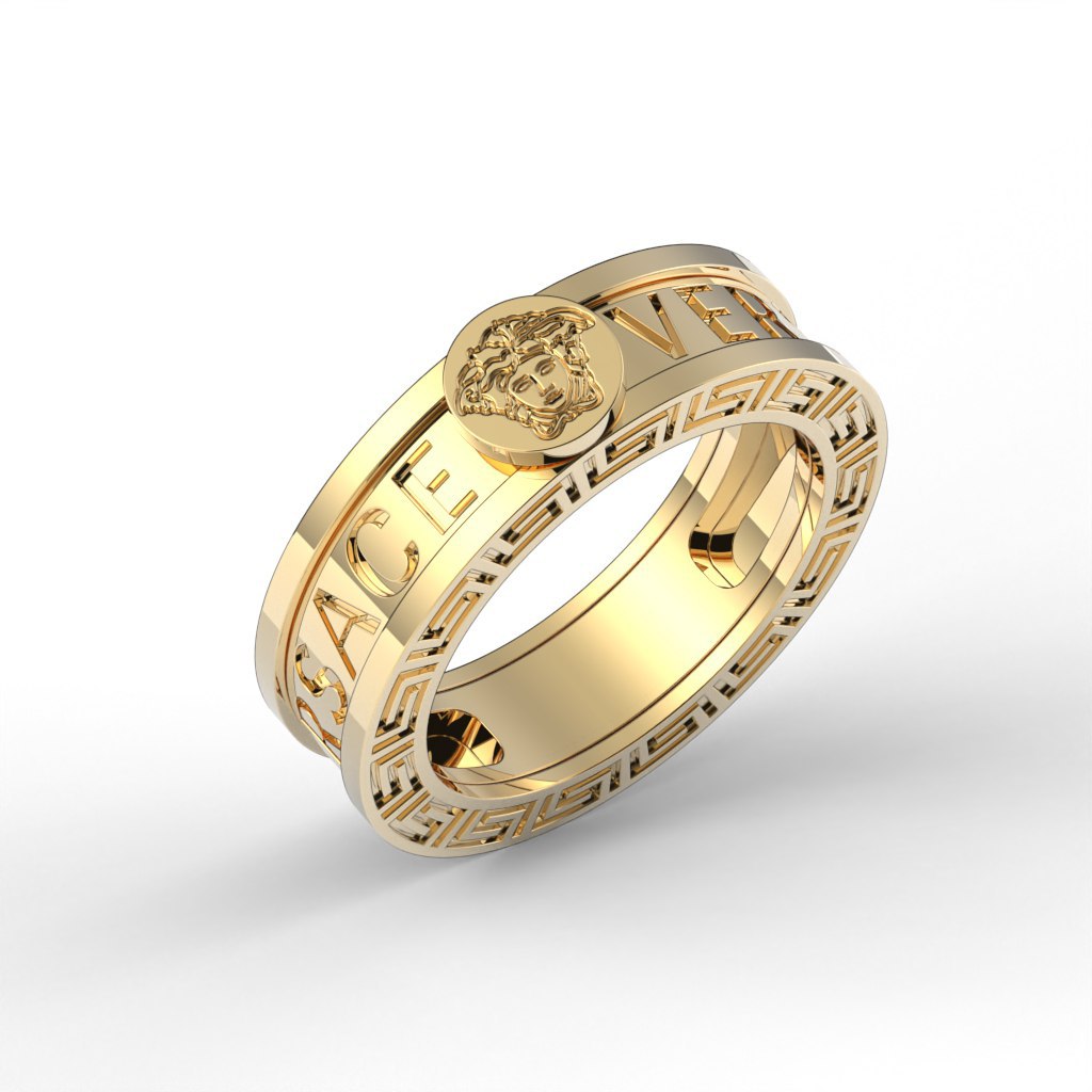 Кольцо золотое Versace