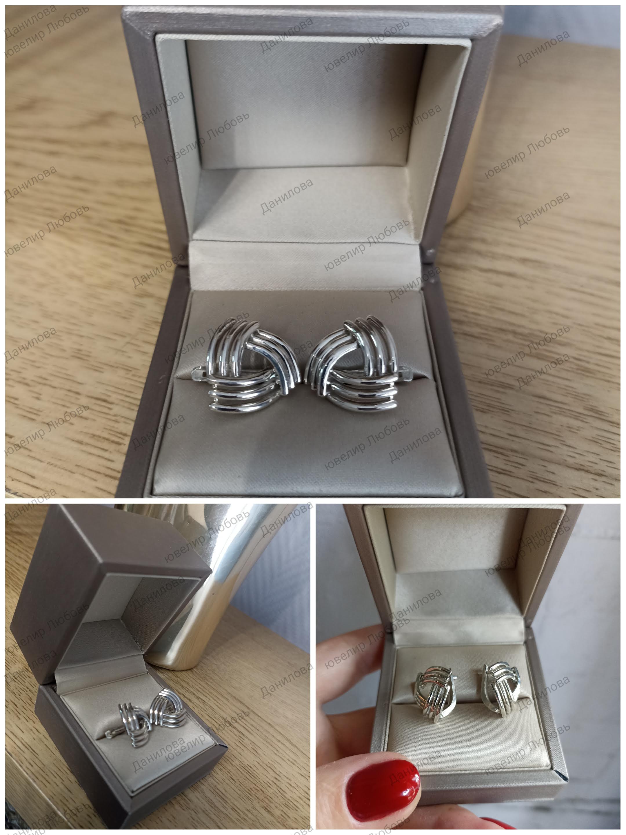 Серьги из белого золота 4
