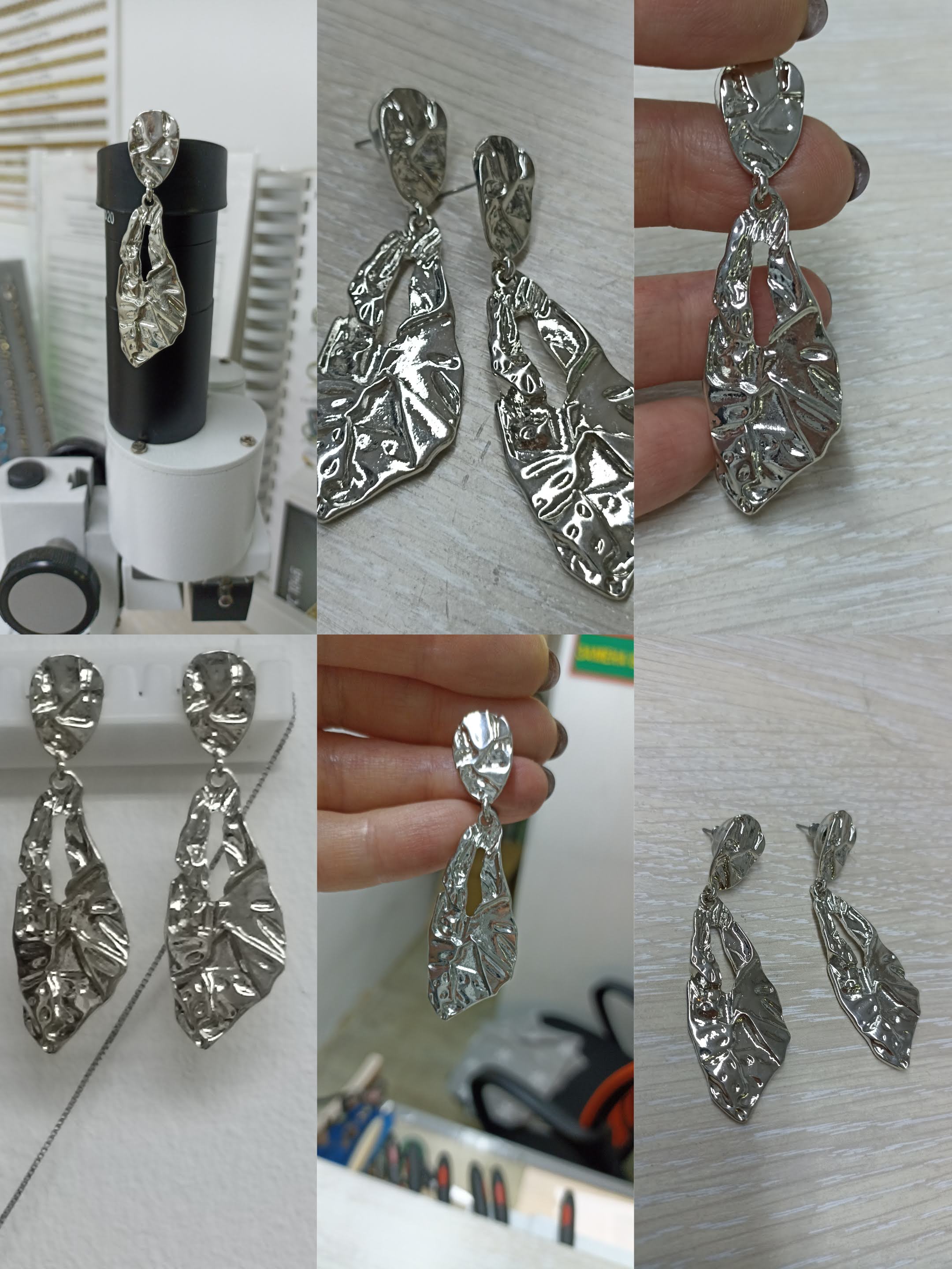 Крупные серьги серебро